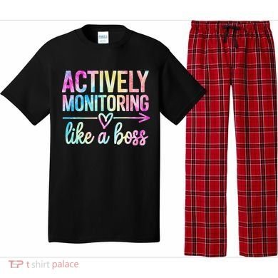Actively Monitoring Like A Boss State Testing Day Teacher Pajama Set