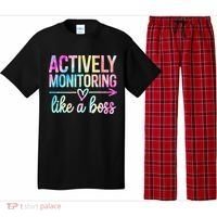 Actively Monitoring Like A Boss State Testing Day Teacher Pajama Set thumb 0