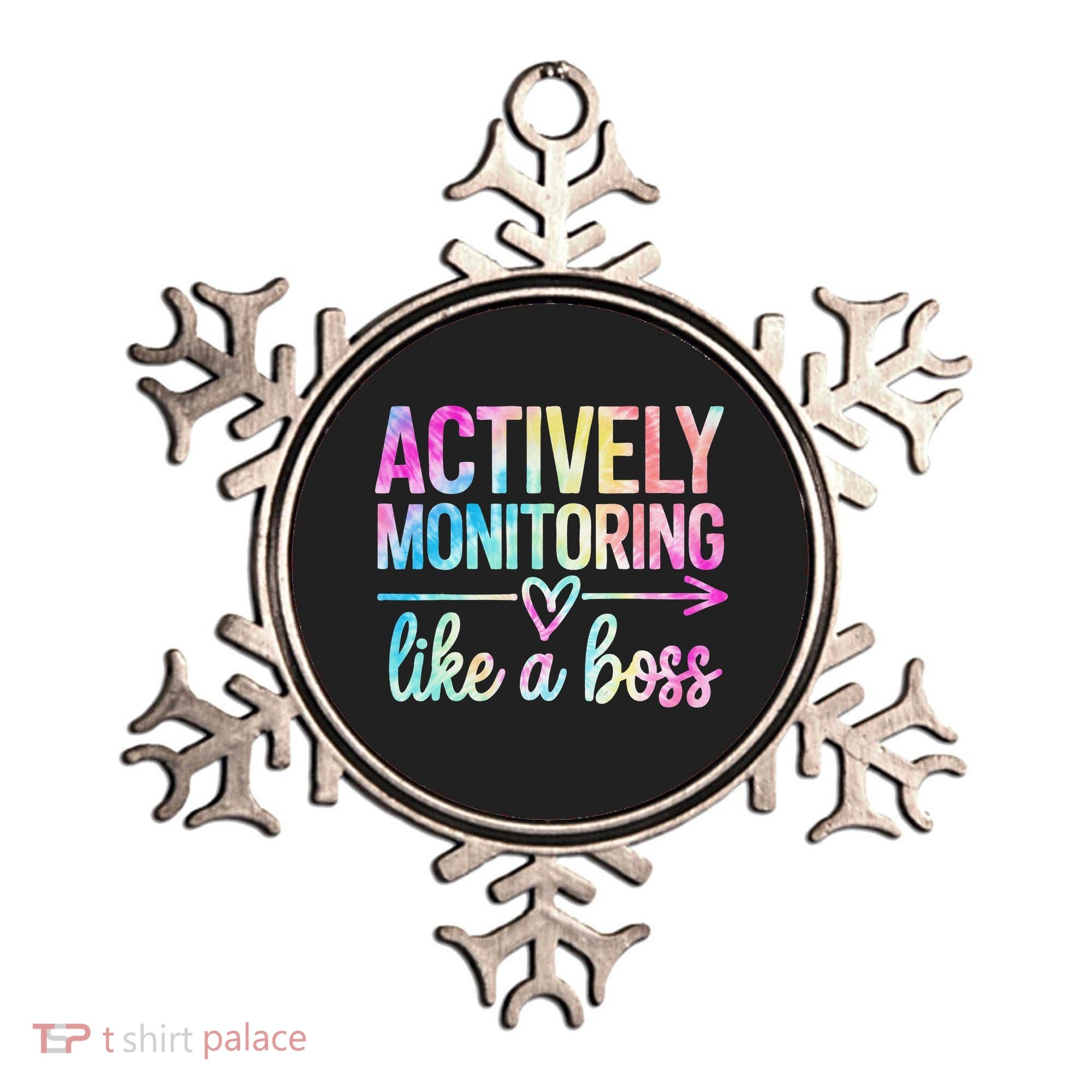 Actively Monitoring Like A Boss State Testing Day Teacher Ornament