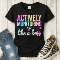 Actively Monitoring Like A Boss State Testing Day Teacher Women's T-Shirt thumb 3