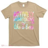 Actively Monitoring Like A Boss State Testing Day Teacher T-Shirt thumb 0