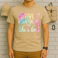 Actively Monitoring Like A Boss State Testing Day Teacher T-Shirt thumb 6