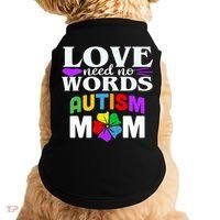 Autism Mom Love Needs No Words Funny Gift Cute Gift Doggie Tank thumb 0