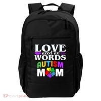 Autism Mom Love Needs No Words Funny Gift Cute Gift Backpack thumb 0