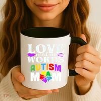Autism Mom Love Needs No Words Funny Gift Cute Gift Coffee Mug thumb 3