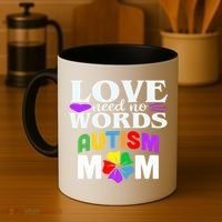 Autism Mom Love Needs No Words Funny Gift Cute Gift Coffee Mug thumb 4
