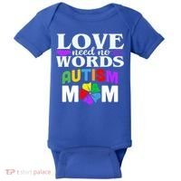 Autism Mom Love Needs No Words Funny Gift Cute Gift Baby Bodysuit thumb 0