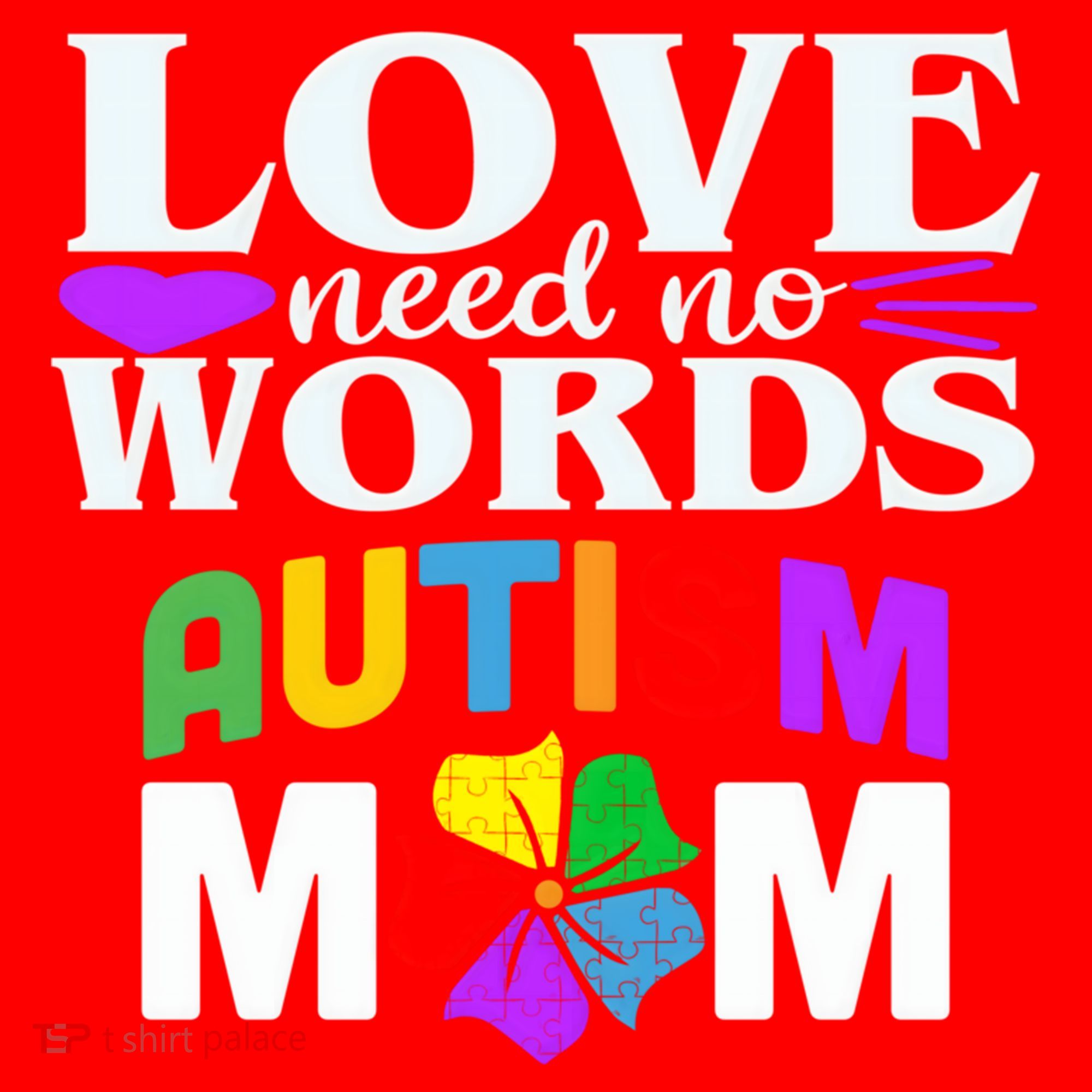 Autism Mom Love Needs No Words Funny Gift Cute Gift Santa Hat