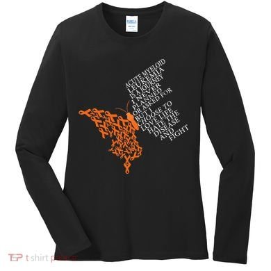 Acute Myeloid Leukemia Warrior Women's Long Sleeve Shirt