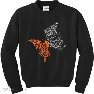 Acute Myeloid Leukemia Warrior Kids Sweatshirt