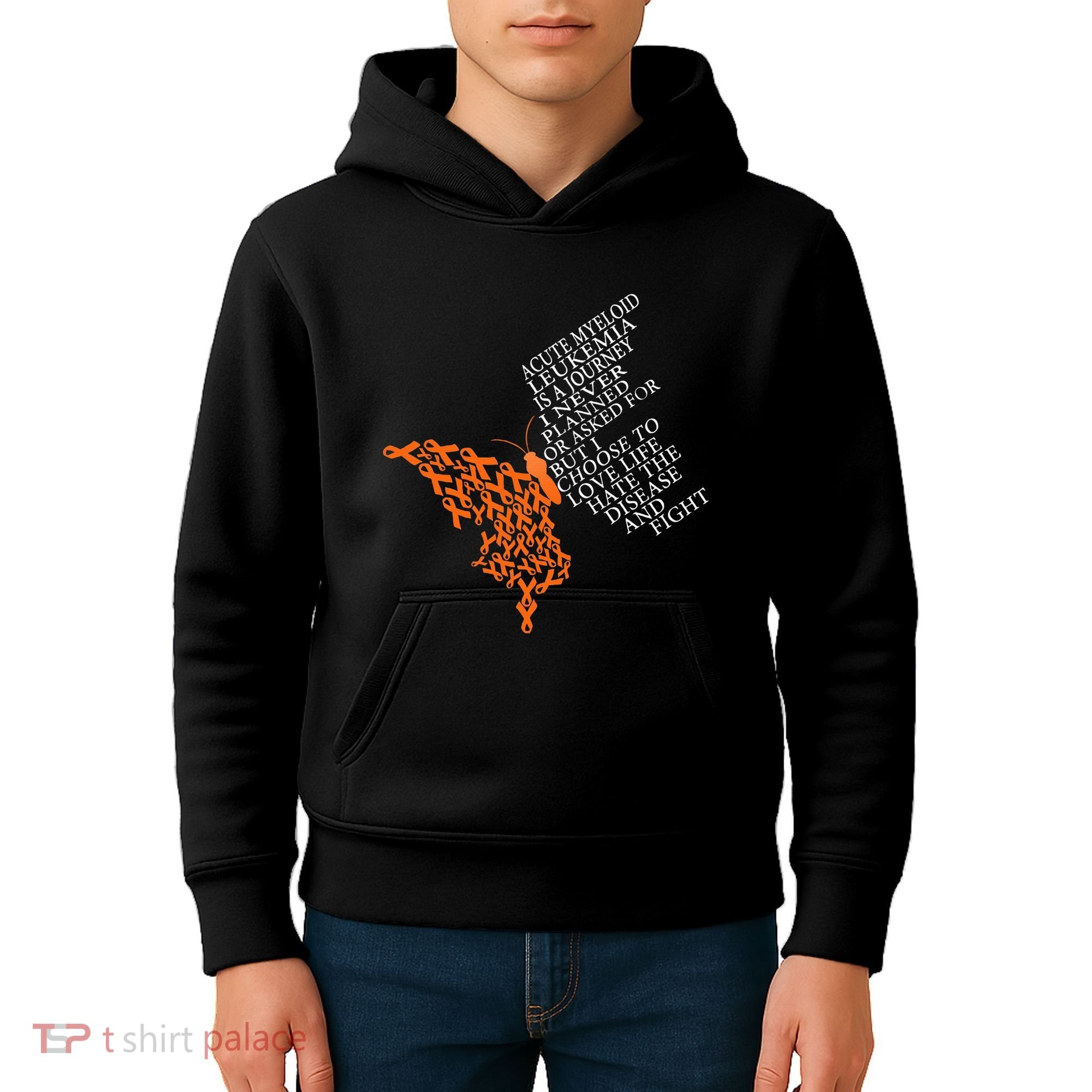 Acute Myeloid Leukemia Warrior Kids Hoodie