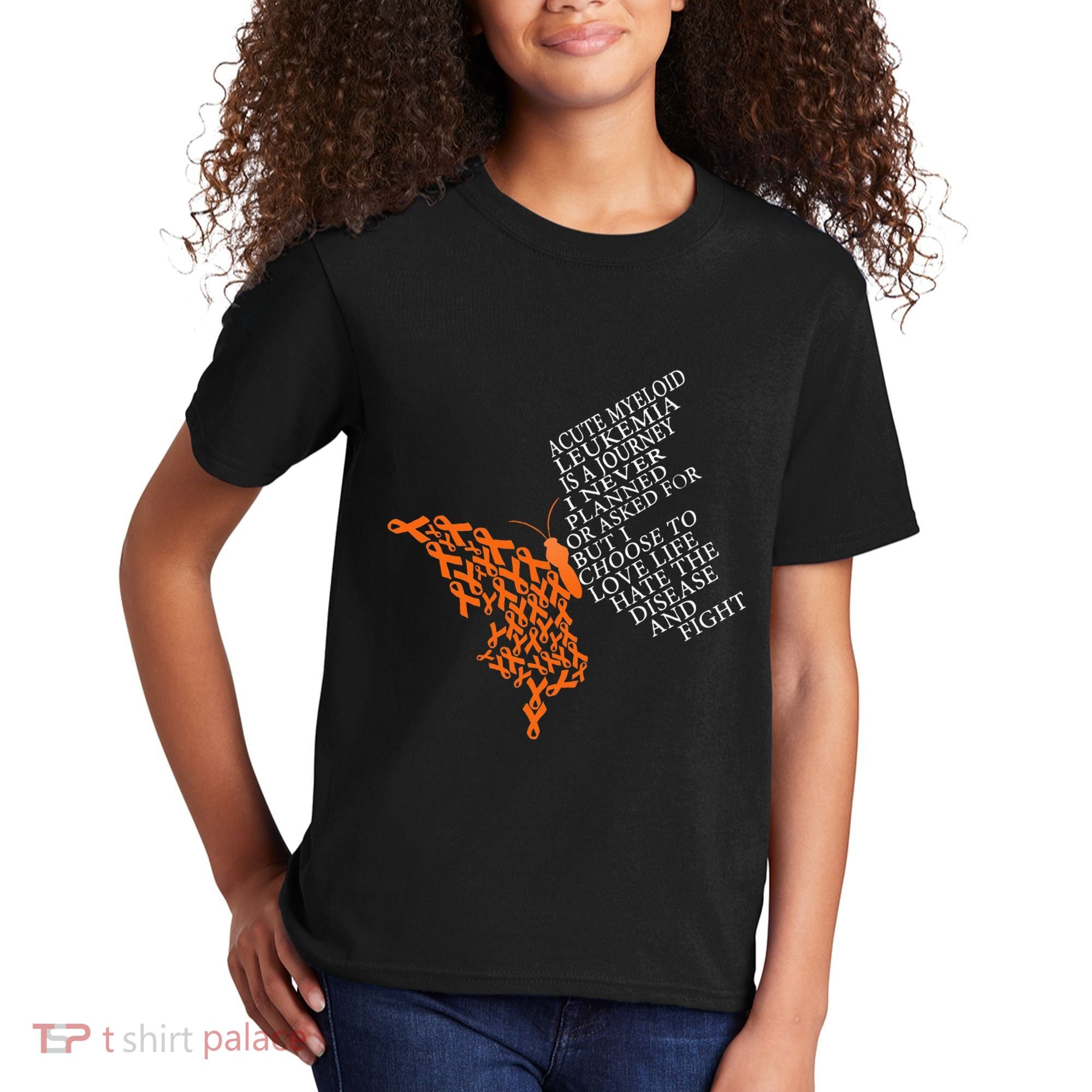 Acute Myeloid Leukemia Warrior Kids T-Shirt