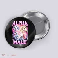 Alpha Male Magical Unicorn Button thumb 0