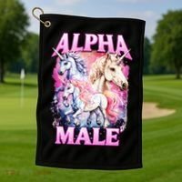 Alpha Male Magical Unicorn Golf Towel thumb 1