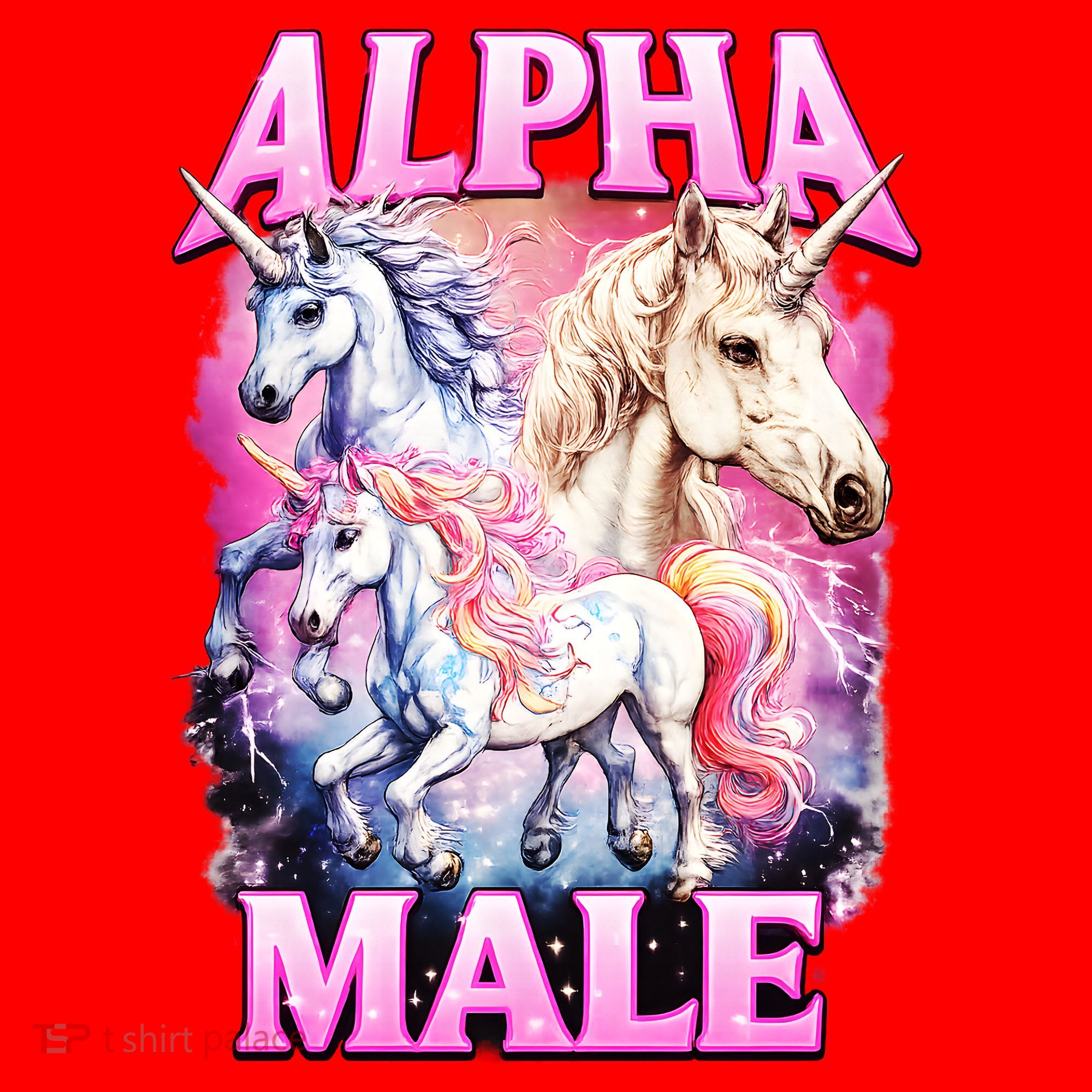 Alpha Male Magical Unicorn Santa Hat
