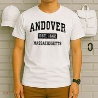 Andover Massachusetts MA Vintage Sports Print T-Shirt thumb 6