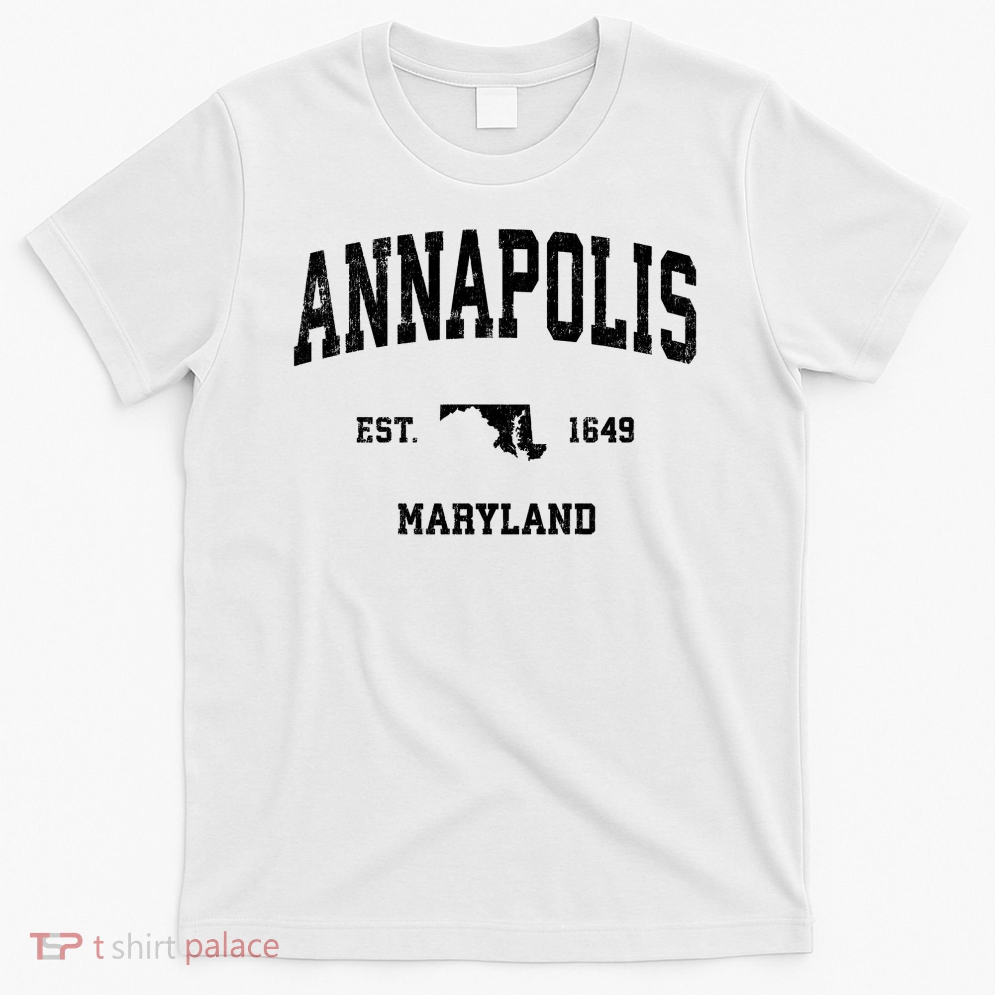 Annapolis Maryland MD Vintage Sports Print T-Shirt