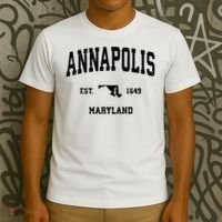 Annapolis Maryland MD Vintage Sports Print T-Shirt thumb 3