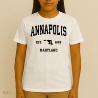 Annapolis Maryland MD Vintage Sports Print T-Shirt thumb 4