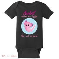 Axolotl Makes Me Happy You, Not So Much Baby Bodysuit thumb 0