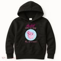 Axolotl Makes Me Happy You, Not So Much Kids Hoodie thumb 0