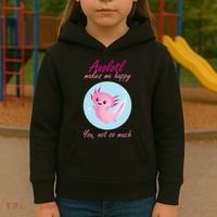 Axolotl Makes Me Happy You, Not So Much Kids Hoodie thumb 3