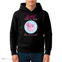 Axolotl Makes Me Happy You, Not So Much Kids Hoodie thumb 4
