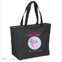 Axolotl Makes Me Happy You, Not So Much Tote Bag thumb 2