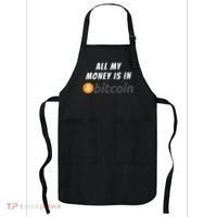 All My Money Is In Bitcoin, Funny Bitcoin Meme, BTC Crypto Apron thumb 0