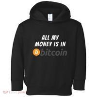 All My Money Is In Bitcoin, Funny Bitcoin Meme, BTC Crypto Toddler Hoodie thumb 0