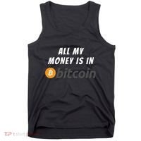 All My Money Is In Bitcoin, Funny Bitcoin Meme, BTC Crypto Tank Top thumb 0