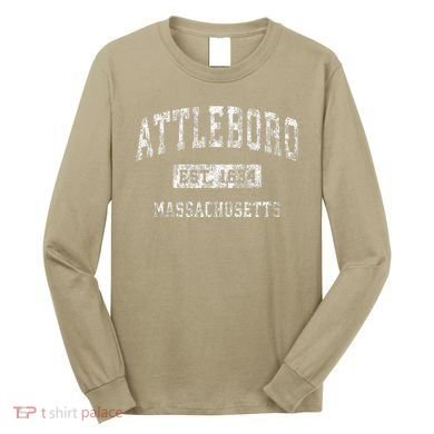 Attleboro Massachusetts Ma Vintage Established Long Sleeve Shirt