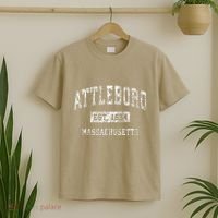 Attleboro Massachusetts Ma Vintage Established T-Shirt thumb 2