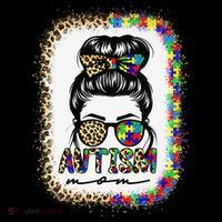Autism Mom Messy Bun Puzzle Piece Awareness Mothers Day Coffee Mug thumb 5