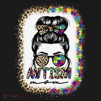 Autism Mom Messy Bun Puzzle Piece Awareness Mothers Day Visor thumb 3