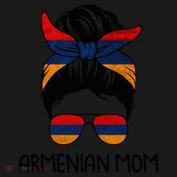 Armenian Mom Messy Bun Sunglasses Flag Mothers Day Backpack thumb 2