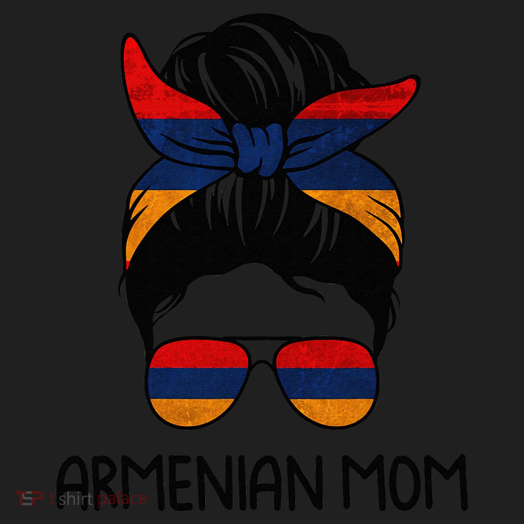Armenian Mom Messy Bun Sunglasses Flag Mothers Day Hat