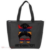 Armenian Mom Messy Bun Sunglasses Flag Mothers Day Tote Bag thumb 0