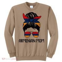 Armenian Mom Messy Bun Sunglasses Flag Mothers Day Sweatshirt thumb 0
