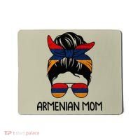 Armenian Mom Messy Bun Sunglasses Flag Mothers Day Mousepad thumb 0