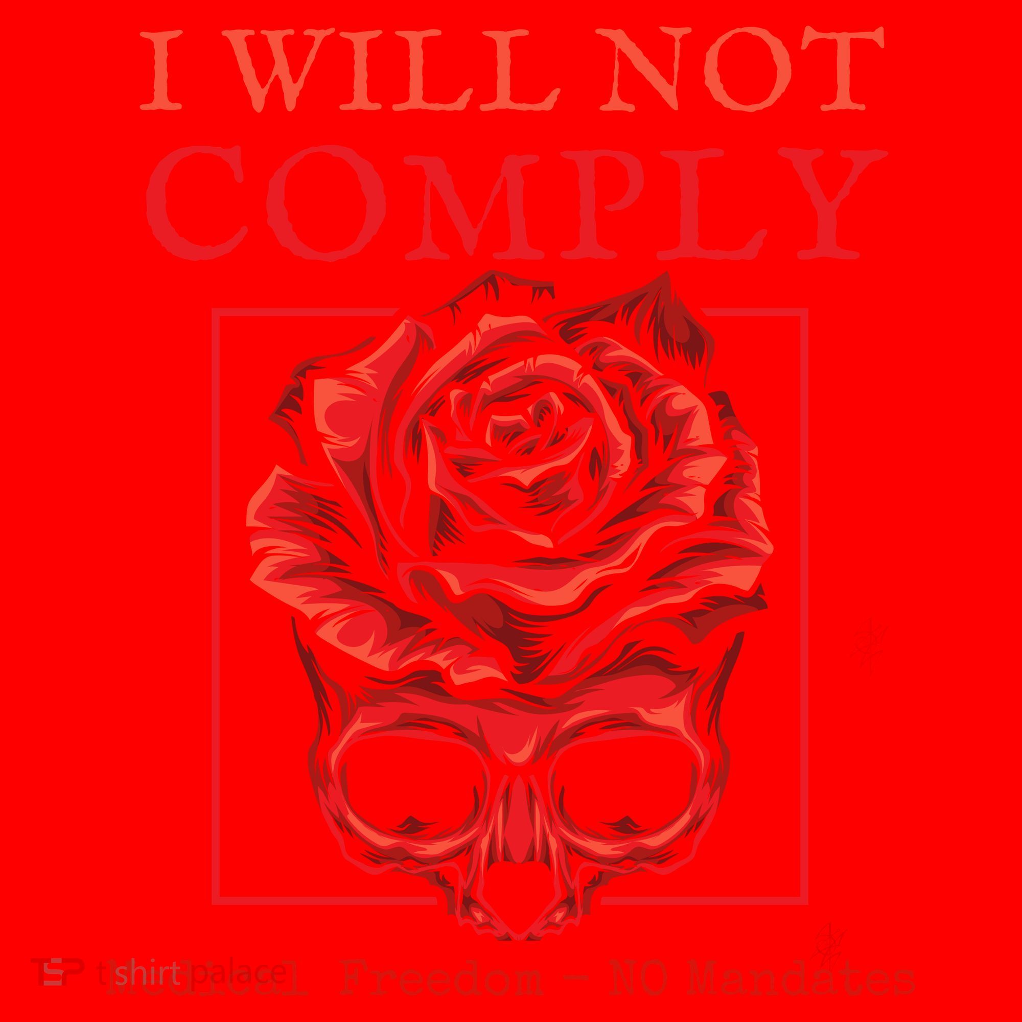 Anti Mandate Medical Freedom I Will Not Comply Santa Hat
