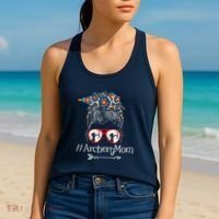 Archery Mom Mothers Day Bowhunter Archer Bowman Bows Women's Tank Top thumb 2