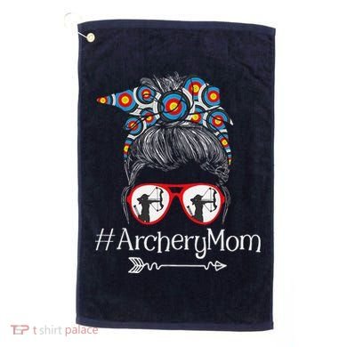 Archery Mom Mothers Day Bowhunter Archer Bowman Bows Golf Towel