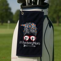 Archery Mom Mothers Day Bowhunter Archer Bowman Bows Golf Towel thumb 2
