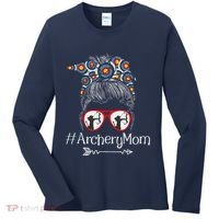 Archery Mom Mothers Day Bowhunter Archer Bowman Bows Women's Long Sleeve Shirt thumb 0