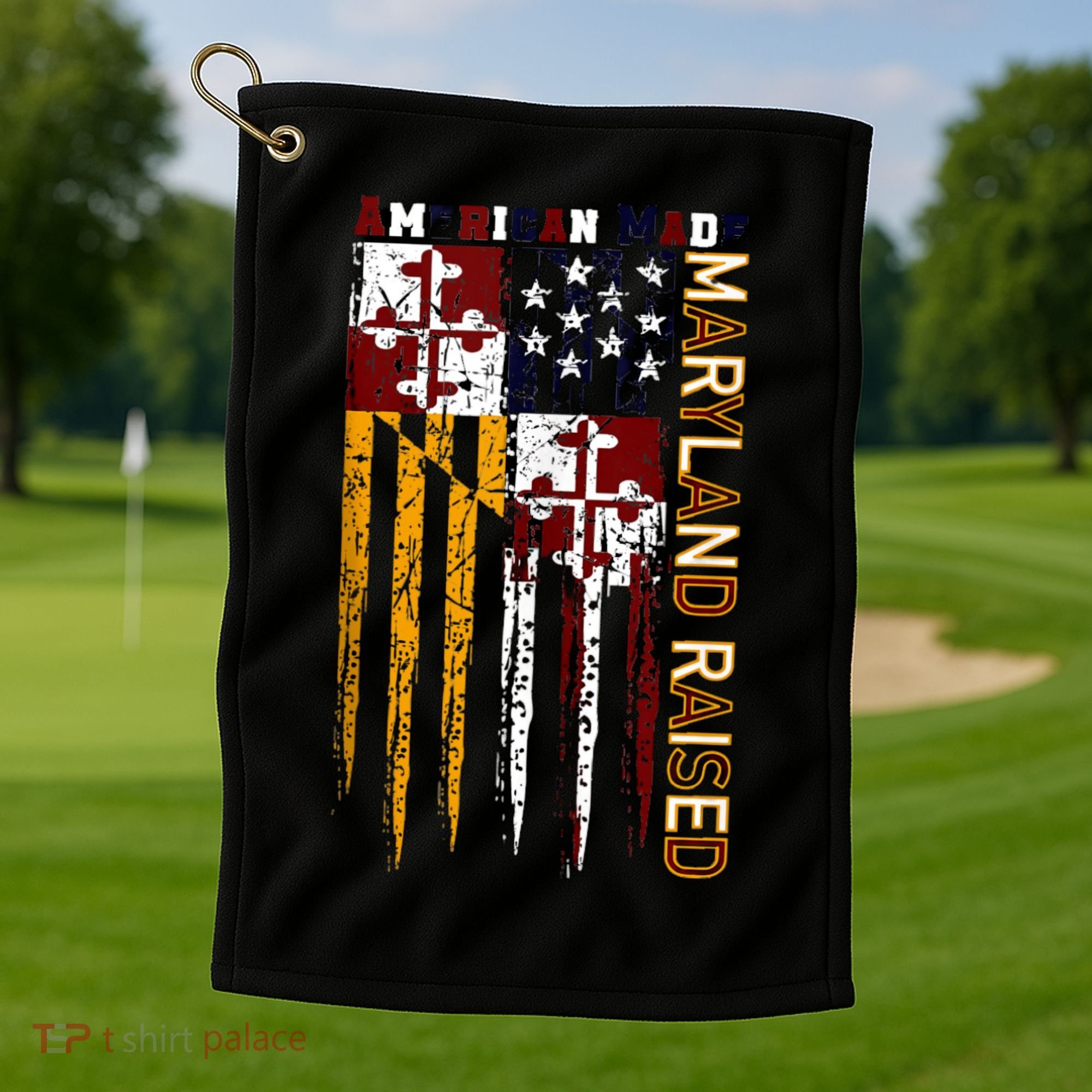 American Made Maryland Raised Golf Towel
