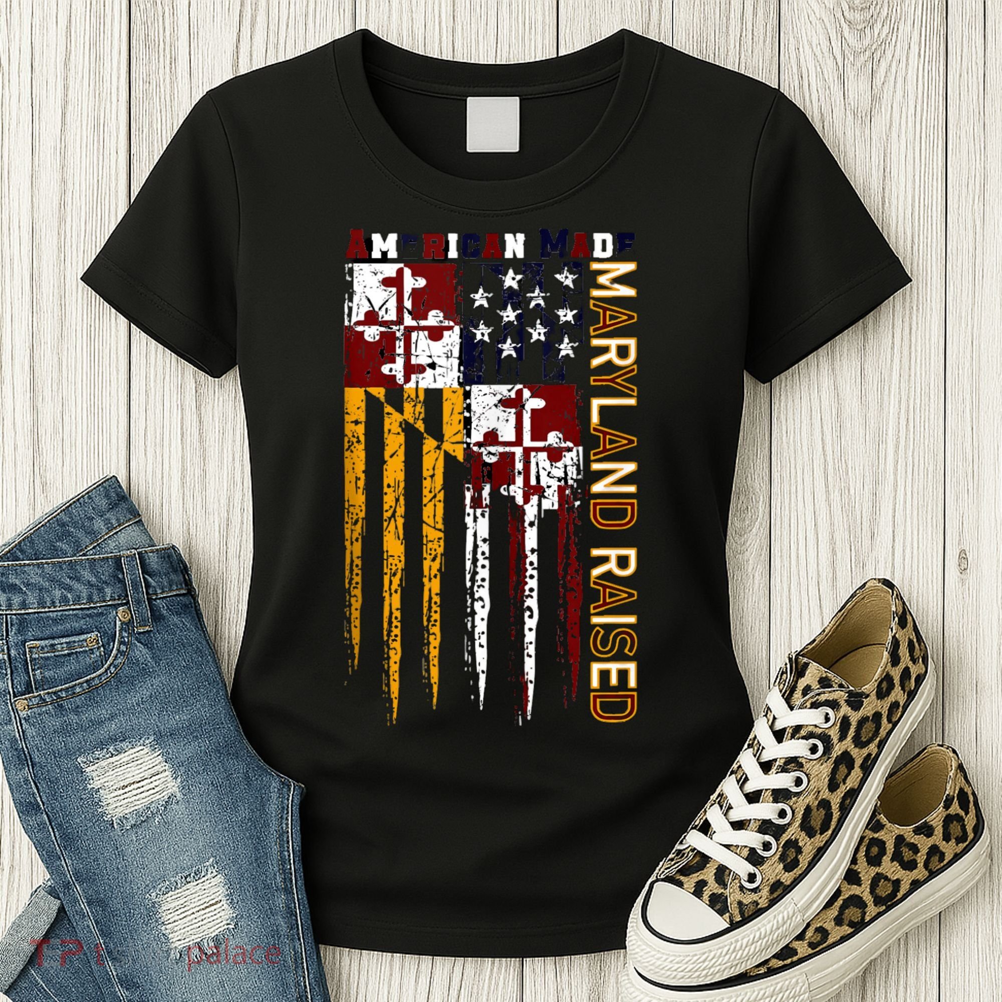 American Made Maryland Raised Women's T-Shirt