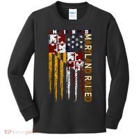 American Made Maryland Raised Kids Long Sleeve Shirt thumb 0