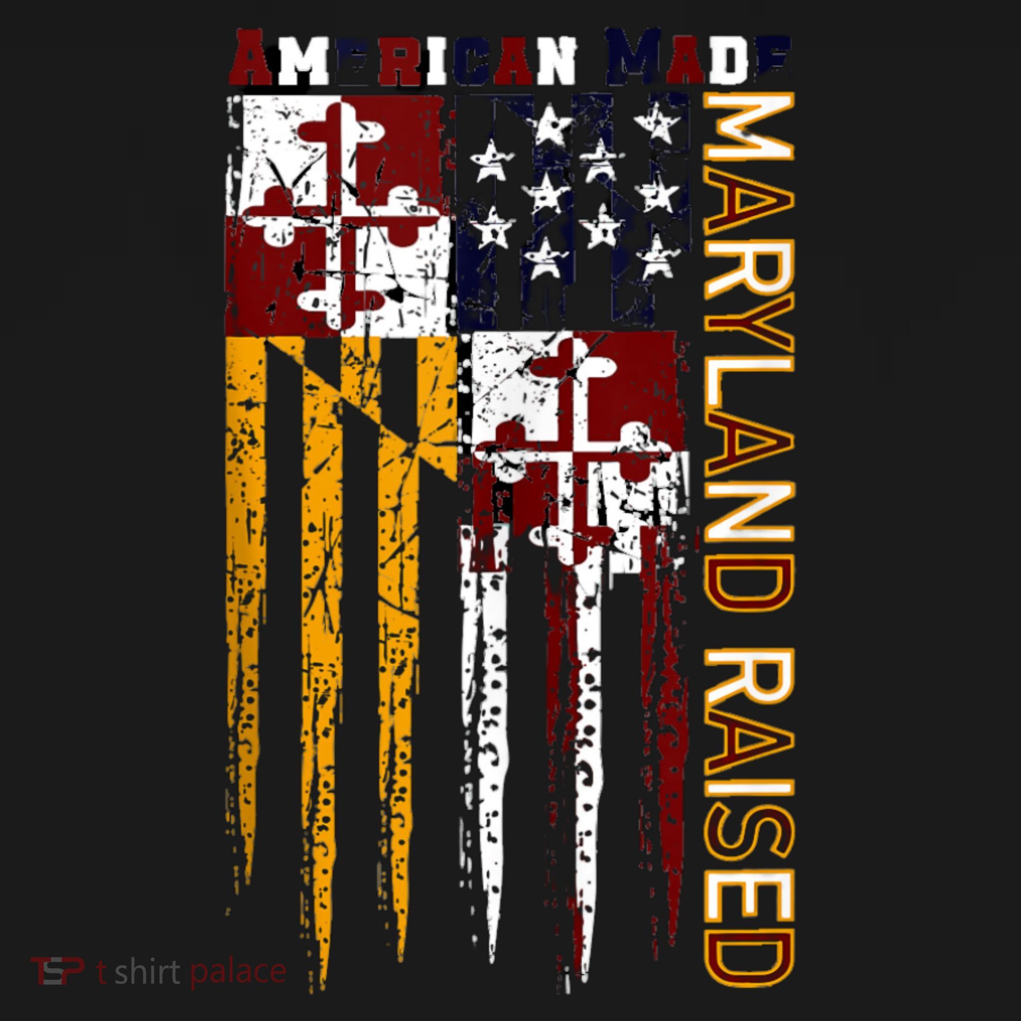 American Made Maryland Raised Kids Long Sleeve Shirt