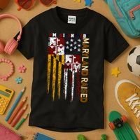 American Made Maryland Raised Kids T-Shirt thumb 3